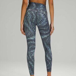 NEW Lululemon Fast and Free Tight 25" Nulux Dimensional Icing Blue size 10